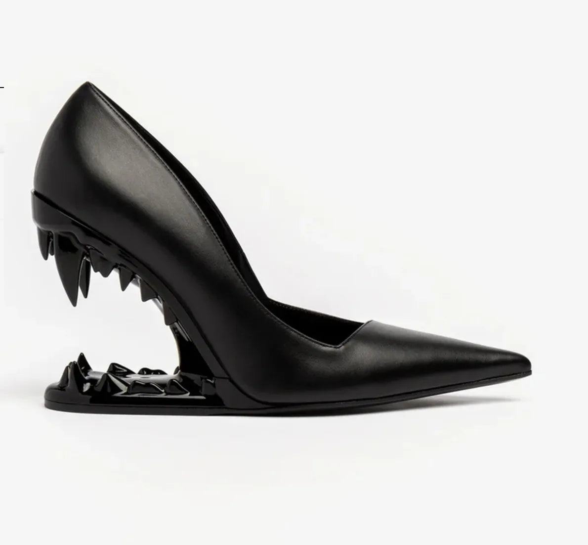 2026 Summer New Metal Tiger Teeth Single Shoes, High Heels, Fashion Show, Women's Wear, Size 44 Women's Sandals LadyShow.Store
