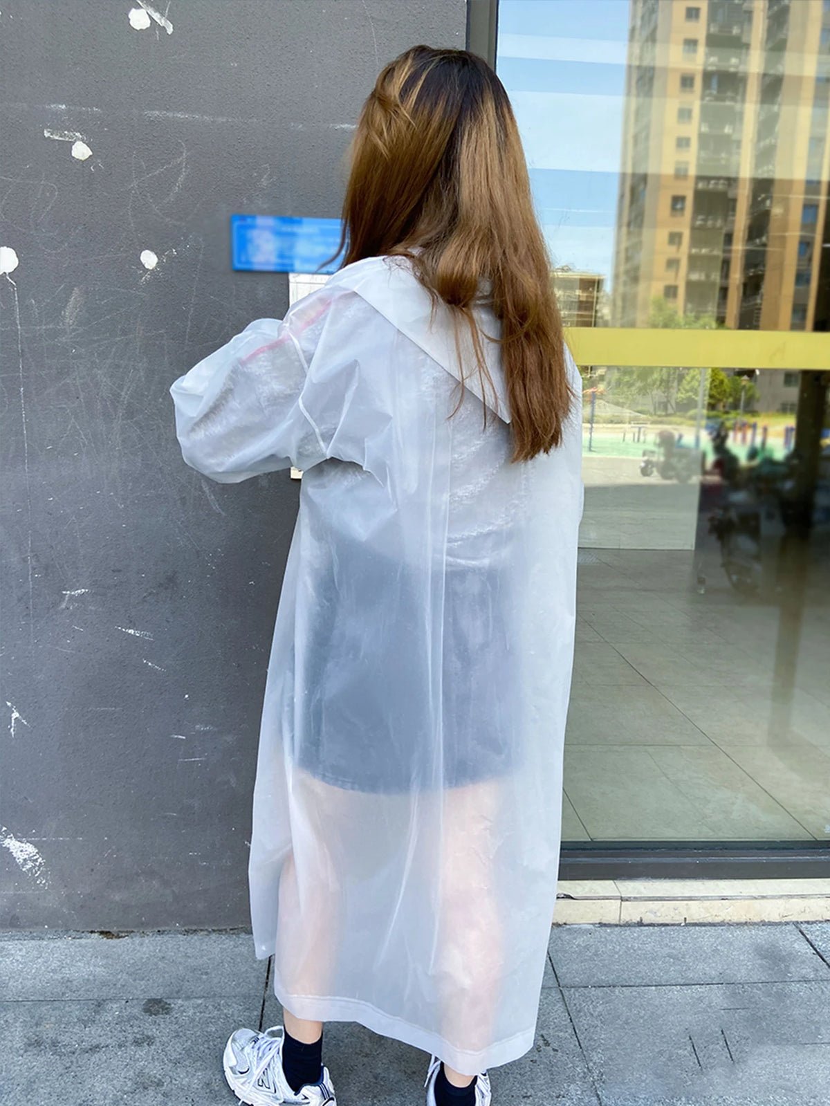 Raincoat Women Men Impermeable Thickened Waterproof Raincoat Tourism Outdoor Hiking Rain Poncho Raincoat Hooded Rain Coat Pi-Mart