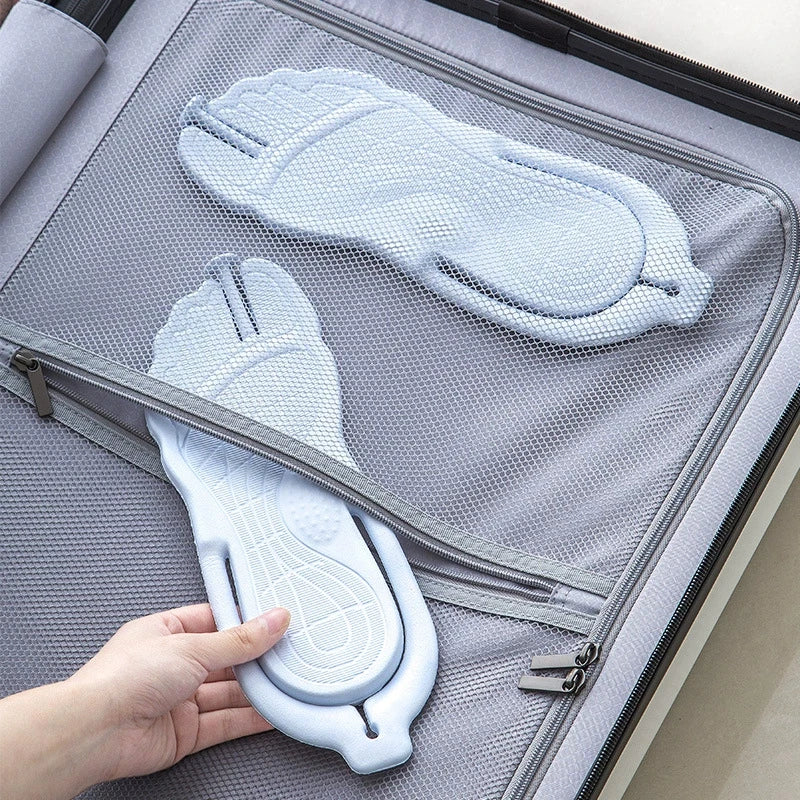 New Summer Folding Flip-Flops Business Trips Travel Portable Lightweight EVA Slippers Soft Bottom Beach Couple Slide Sandals LadyShow.Store