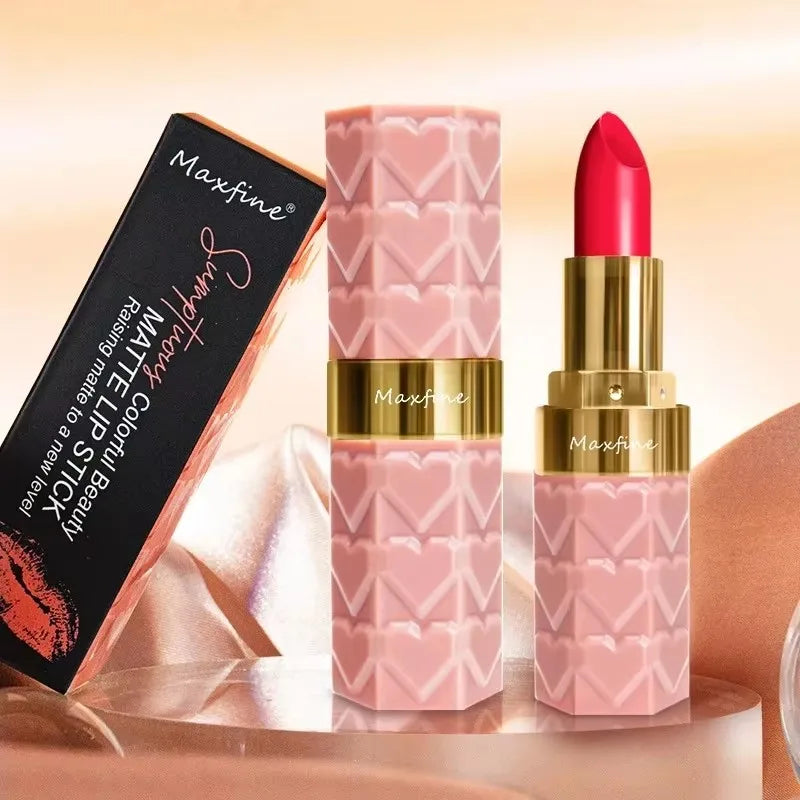 Nude Matte Lipsticks 4 Colors Waterproof Long Lasting Lip Stick Not Fading Sexy Nude Red Pink Velvet Lipsticks Makeup Cosmetic Tri Light Beauty