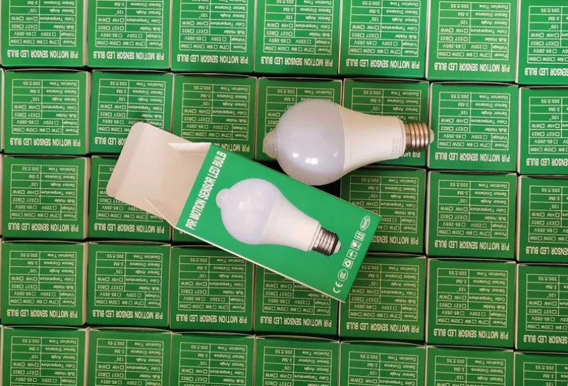 PIR Motion Sensor LED Light Bulb 220V 110V 12W 18W Smart Bulb Motion Activated ON/OFF Home Lights Lamp with Motion Sensor Pi-Mart