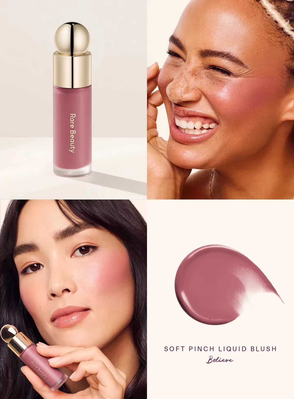 Rare Beauty Soft Pinch Tinted Lip Oil Stain Lip Gloss Delight Hope Happy Wonder Liquid Blush Makeup Cosmetics Face Eye Blusher Pi-Mart