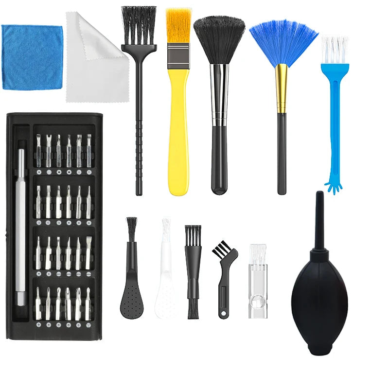Computer Cleaning Set for PC/Laptop/Keyboard/Digital Camera Complete Electronics Maintenance Kit Air Duster Brushes Screwdriver Pi-Mart