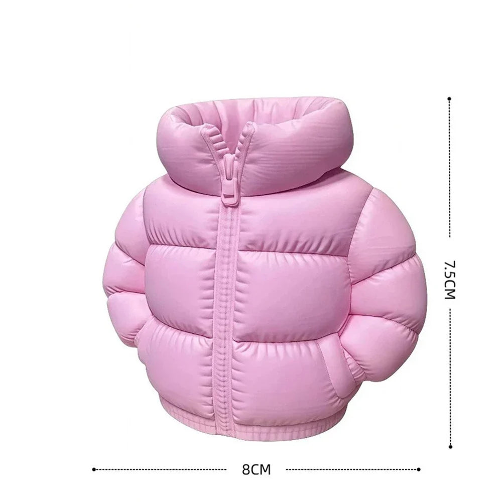 Down Jacket-Shaped Pen Holder Desktop Organizer for Stationery Makeup Brushes Home Office Shelf Decor, for Shool Gift LadyShow.Store