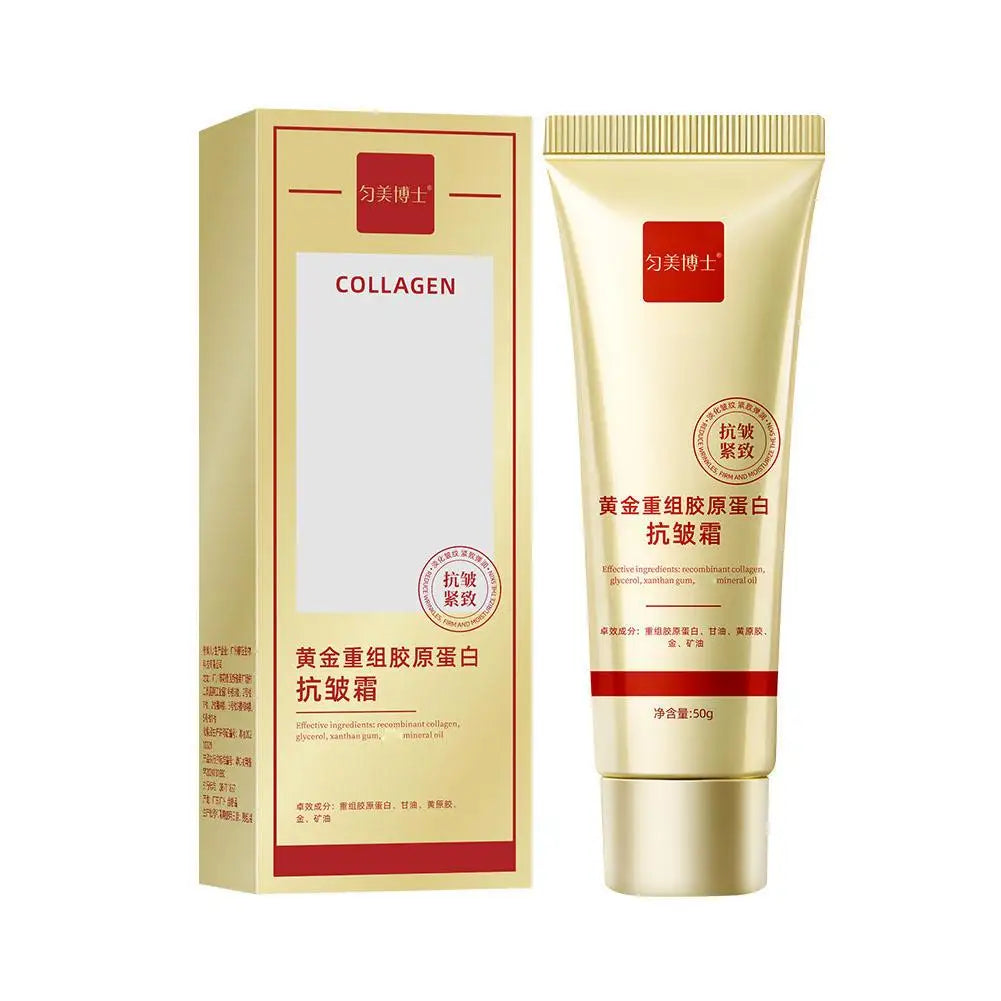 Gold Collagen Anti Wrinkle Cream Facial Tightening Moisturizing Fade Facial Fine Lines Facial Skin Care Products Pi-Mart