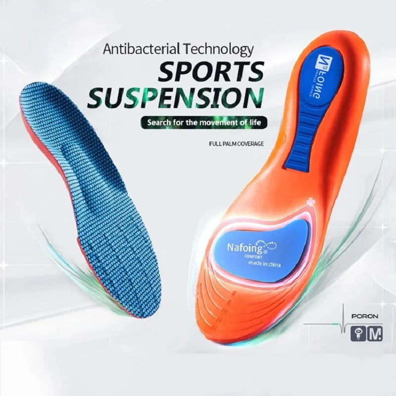 1 Pair New Sports Elasticity Insoles Elasticity Shock Absorption Breathable Running Insoles LadyShow.Store