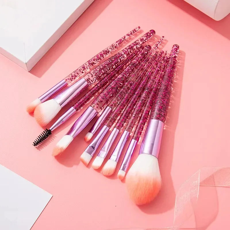 10PCS Makeup Brush Set Professional Super soft detail brush Blush Brush Foundation Concealer Eyeshadow Brush Tri Light Beauty