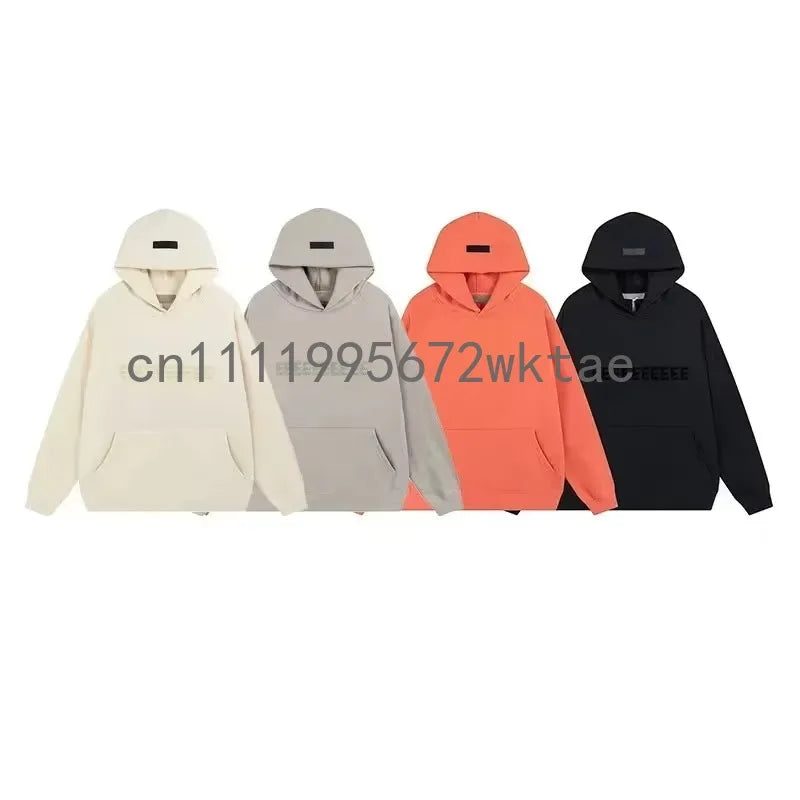 FW22 Men's Hoodies Jogging Set Luxury Design Chest Two Rows Plush Letter Hoodie Women's Loose Hoodie Fashion Unisex Pants Set LadyShow.Store