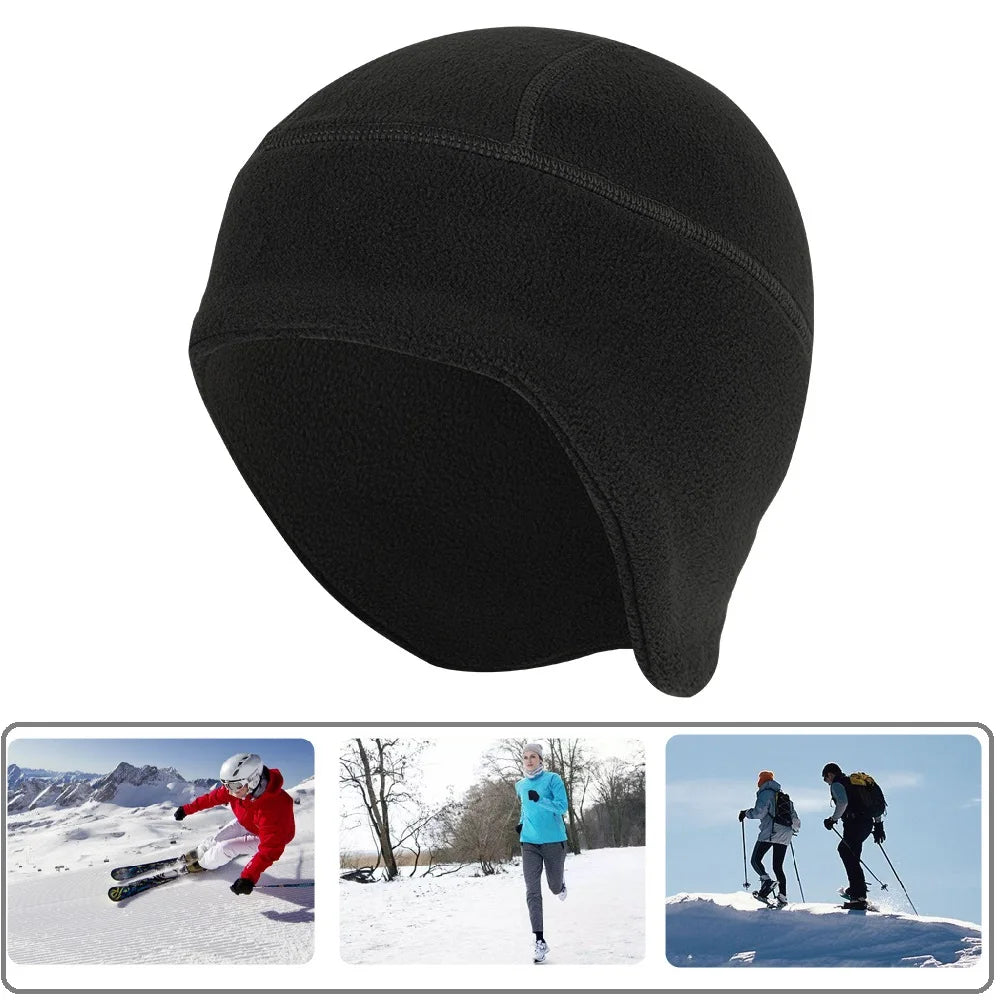 Waterproof Windproof Winter Warm Knit Beanie Fishing Hat Cap, Slouchy Soft Black Headwear Great for Winter Ski Walking Running Pi-Mart