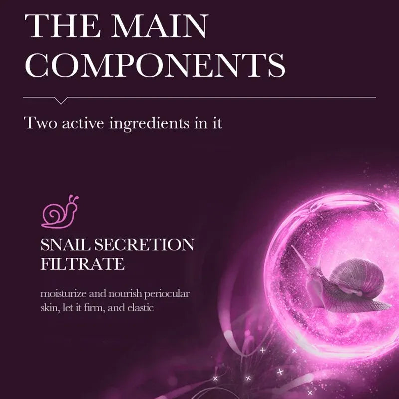 Saoder Snail Collagen Eye Cream Anti Dark Circles Remove Eye Bags Moisturizing Firming Beauty Eyes Skin Care Products Tri Light Beauty