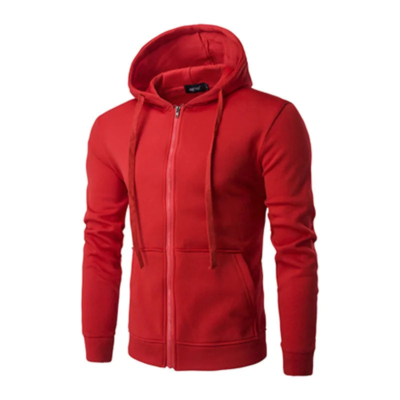 Autumn Men Sweatshirts Long Sleeve Jacket Hoodie Zipper Closure Jacket Male Hoodies Sweatshirt Slim Fit Male Clothing LadyShow.Store