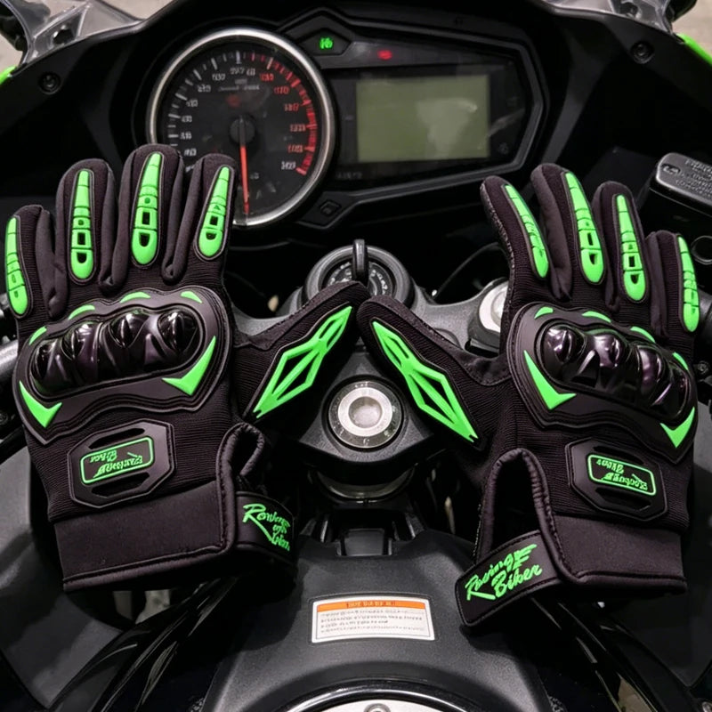 Motorcycle Racing Gloves Fall Protection Men Summer Motocross Protective Gear Breathable Blue Red Grip Palm ﻿ Pi-Mart