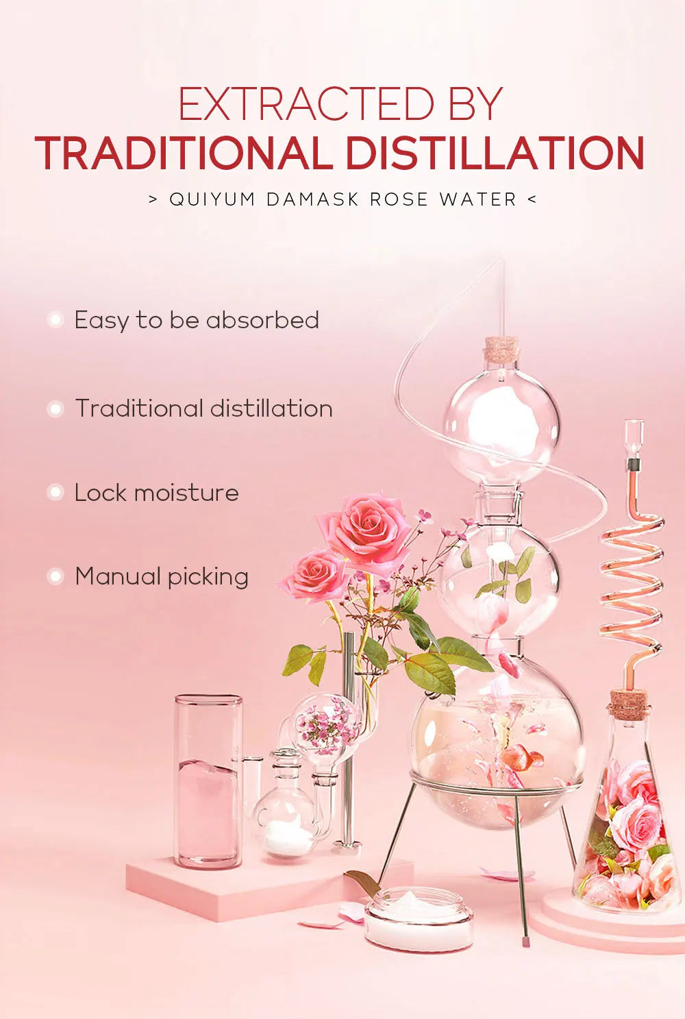 Face Care Rose Water Nourishing Skin Improve Dullness Anti Aging Facial Toner Damask Korean Skincare Products 100ml Pi-Mart
