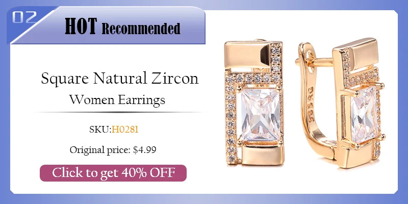 Kinel New 585 Rose Gold Long Earrings Trendy Natural Zircon Earrings Luxury Jewelry 2022 Gifts For Girls'Temperament Accessories Pi-Mart