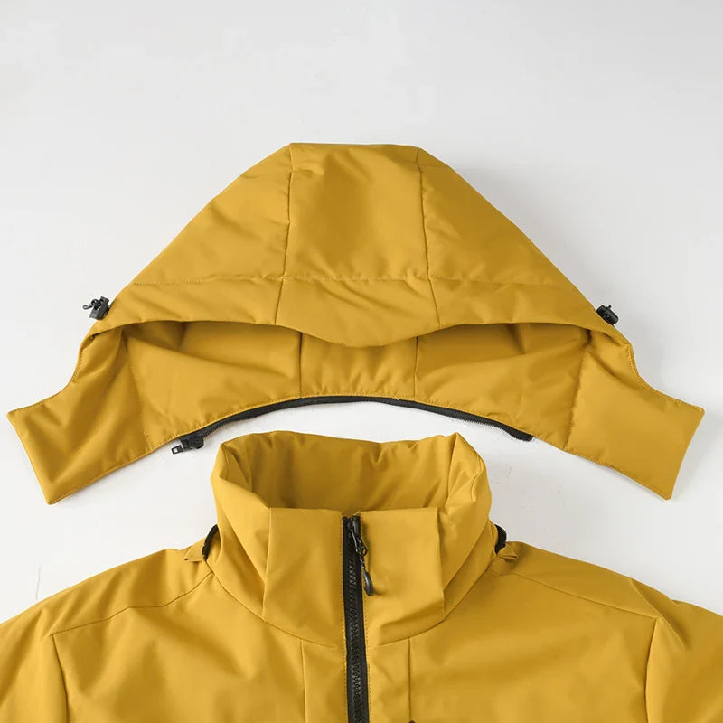 JNLN Unisex Waterproof Fleece Jackets Winter Windproof Thermal Windbreaker Men Women Hiking Camping Skiing Climbing Raincoat LadyShow.Store