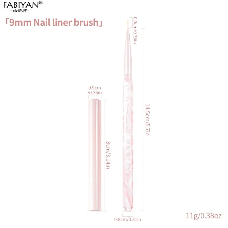 Nail Art Liner Brushes Elongated Lines Striping Drawing Painting Brushes For Manicure Beauty Salon Nails Products Manicure Tools Tri Light Beauty