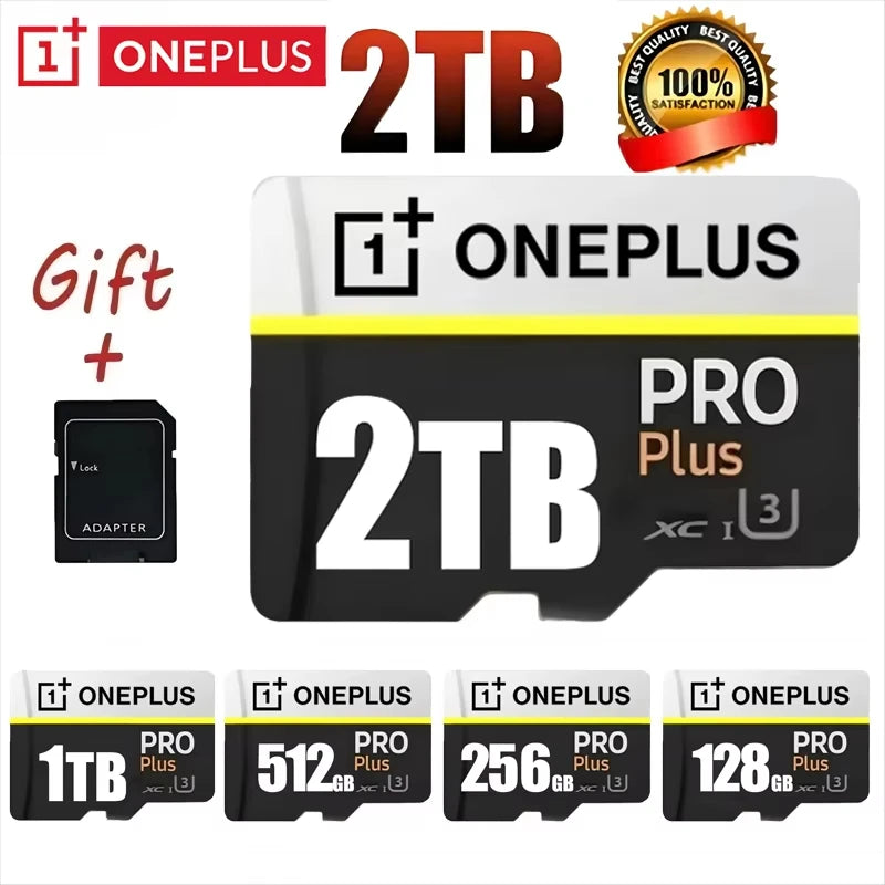 OnePlus 512GB Memory Card 1TB 2TB High Speed Full HD Video Mini SD Card 256GB 128GB Newest Micro Card For Phone Computer Camera Pi-Mart