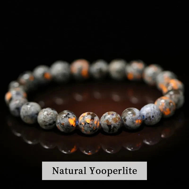 JD Natural Stone Beads Bracelet Amethyst Tiger Eye Crystal Quartz Agate Gem Beads Bangles Women Men Reiki Healling Jewelry Gift Pi-Mart