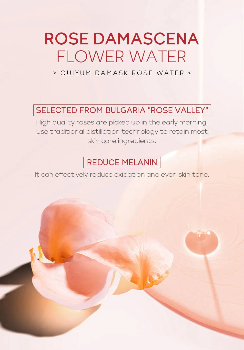 Face Care Rose Water Nourishing Skin Improve Dullness Anti Aging Facial Toner Damask Korean Skincare Products 100ml Pi-Mart