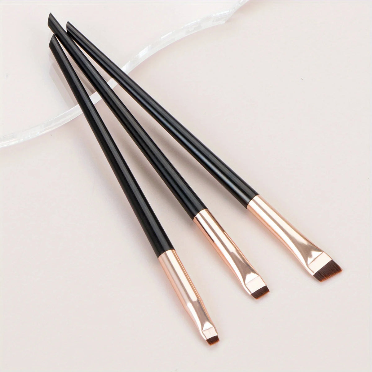 3pcs Professional Makeup Brush - Precision Eyebrow, Eyeliner, Powder Application - with Nylon Bristles - for Natural Definition Pi-Mart