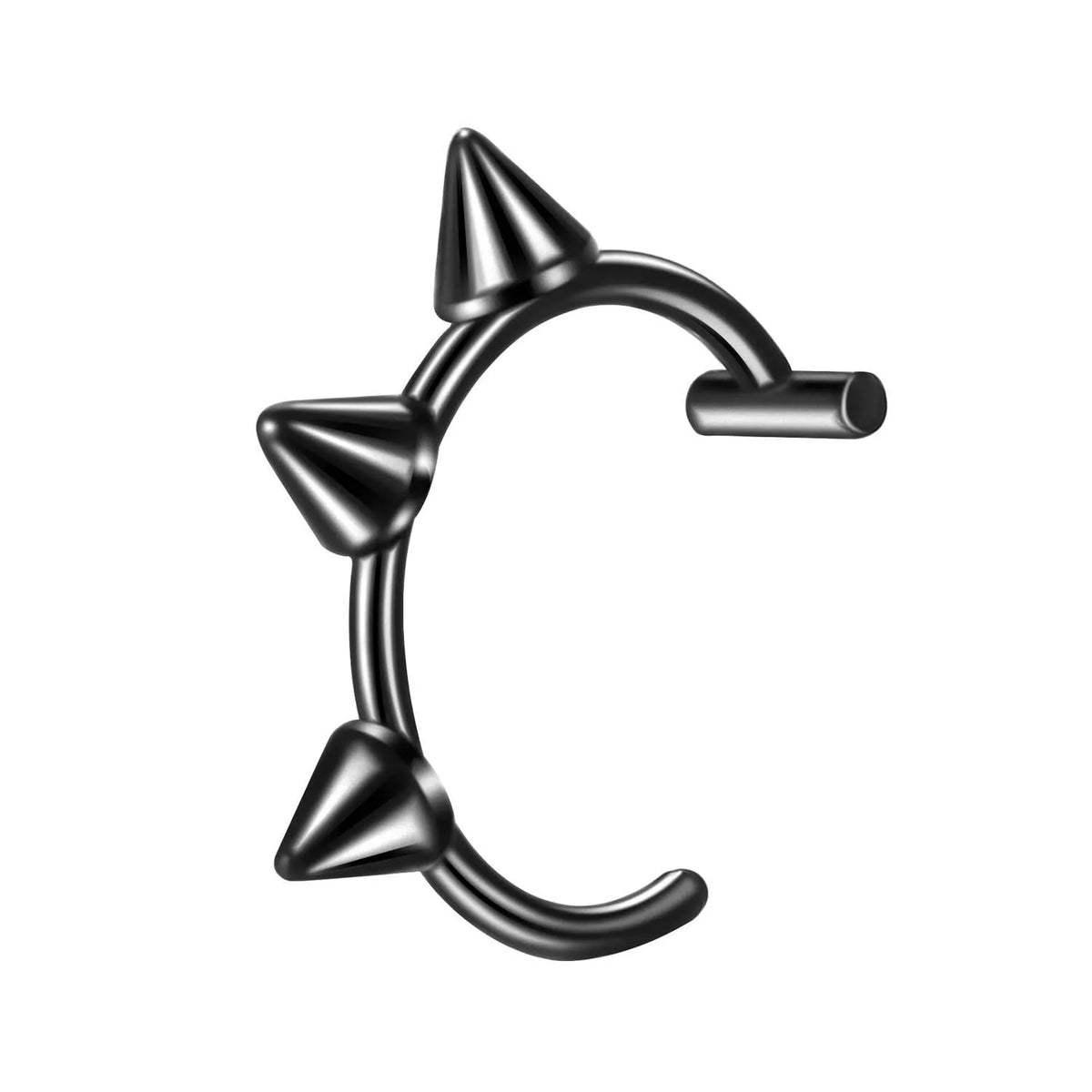 1Pc Stainless Steel Fake Nose Rings Hoops, Septum Rings C Clip Lip Ring Fake Nose Piercing Non-Pierced Body Jewelry for Women Pi-Mart