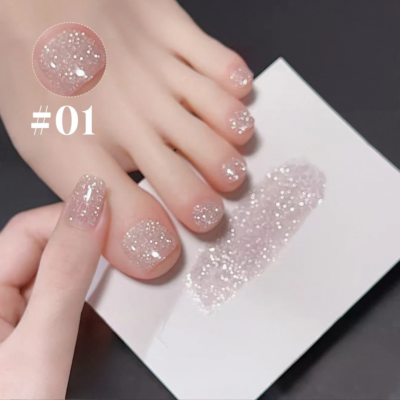 SHAKA 1-8pcs Popular Versatile Whitening Pink Green Blue Bling Gel Super Glitter Water Light Broken Diamond Gel Nail Polish Tri Light Beauty