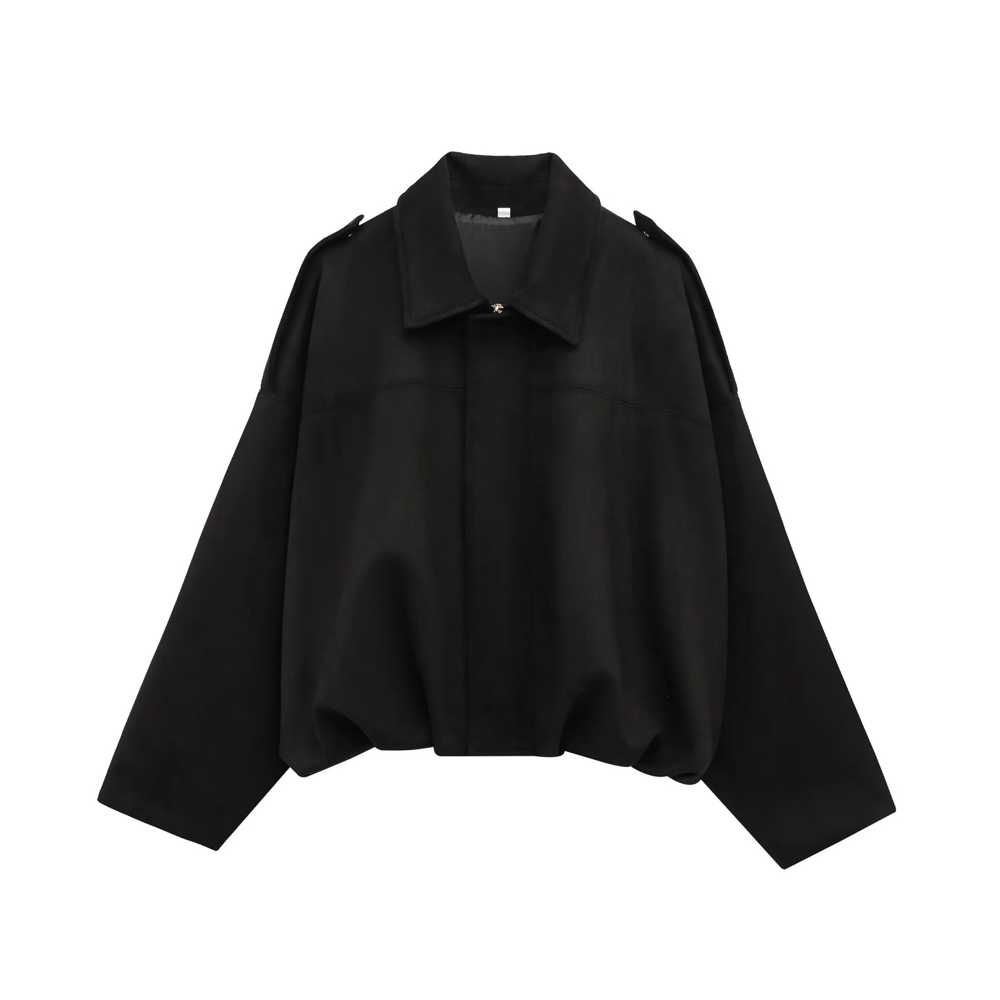 HH Women's Street Fashion Solid Loose Suede Texture Coats Causal Long Bat Sleeves Lapel Zipper Fly Winter Vintage Jackets LadyShow.Store