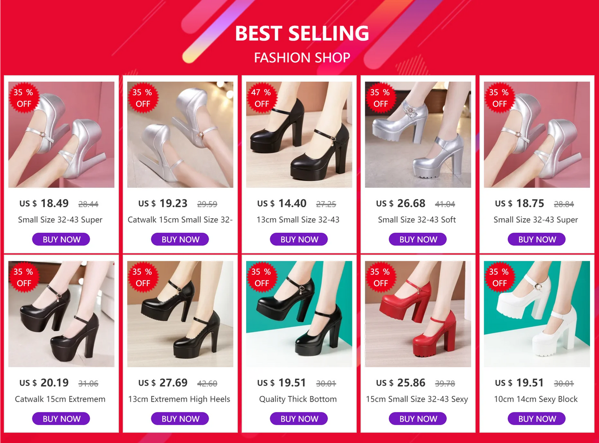 15cm Small Size 32-43 Thick Bottom Gold Red Wedding Shoes Women Platform Pumps 2026 Fall Block Super High Heels Shoes Model Pi-Mart