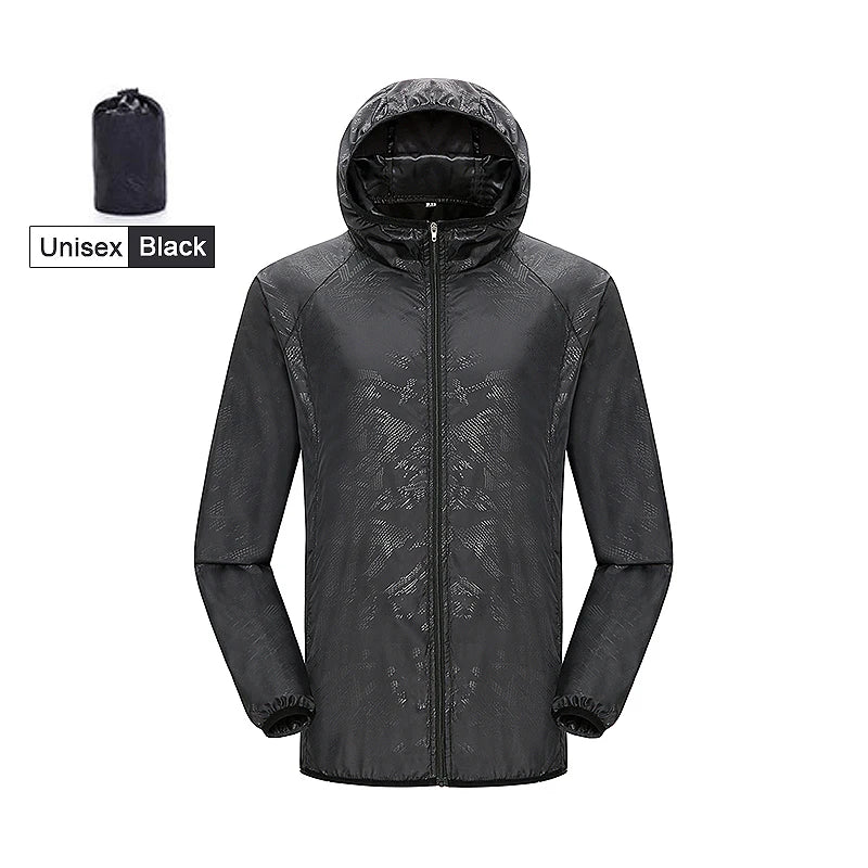 JNLN Men Women Hiking Jacket Unisex Waterproof Quick Dry Camping Windbreaker Outdoor Trekking Climbing Rain Coat Anti UV Clothes LadyShow.Store
