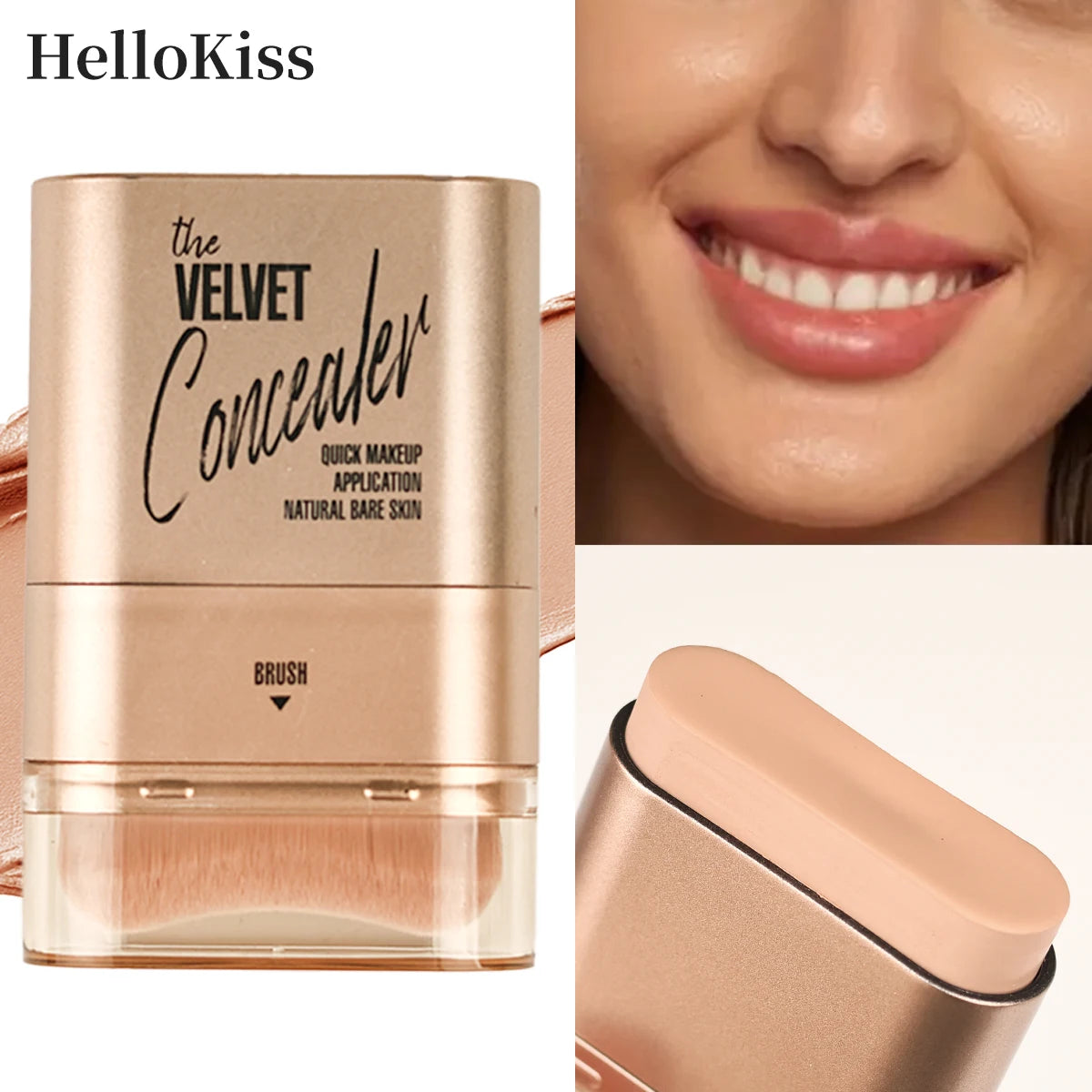 Face Foundation Contour Stick Long-wear Lightweight Brighten Stick Face Concealer Blemish Contouring Beauty Makeup Pi-Mart