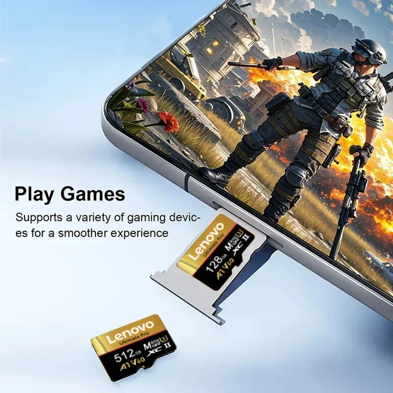 Lenovo 1TB Memory Card Stable Performance for Camera Surveillance Devices High Speed Micro TF SD Memory Card 512GB 256GB 128GB LadyShow.Store