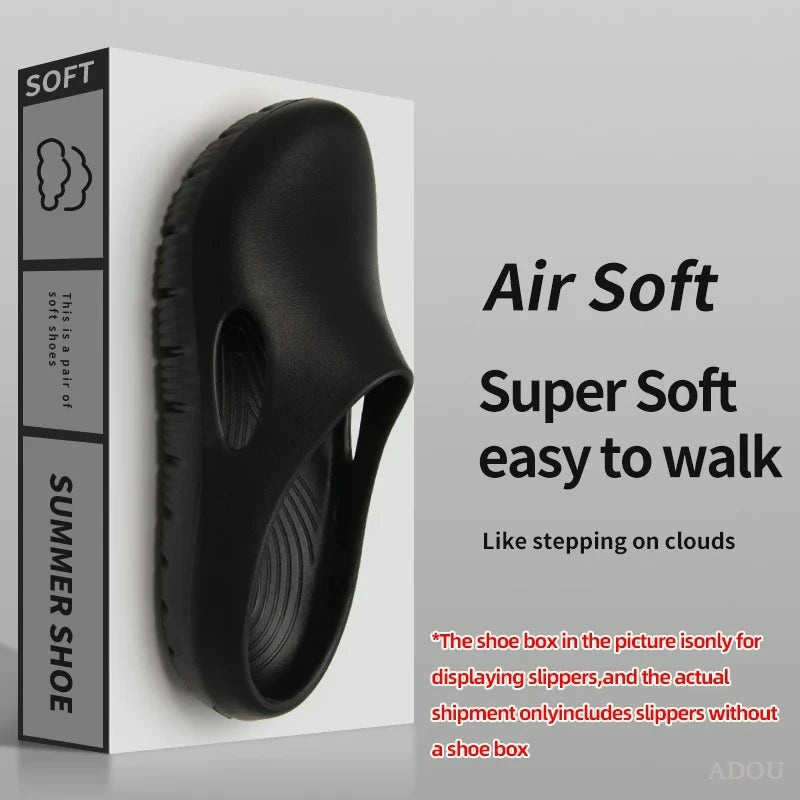 EVA Bread Men's Anti-Slip Odor-Resistant Outdoor Sandals Sports Beach Slippers for Casual Comfortable Footwear Pi-Mart