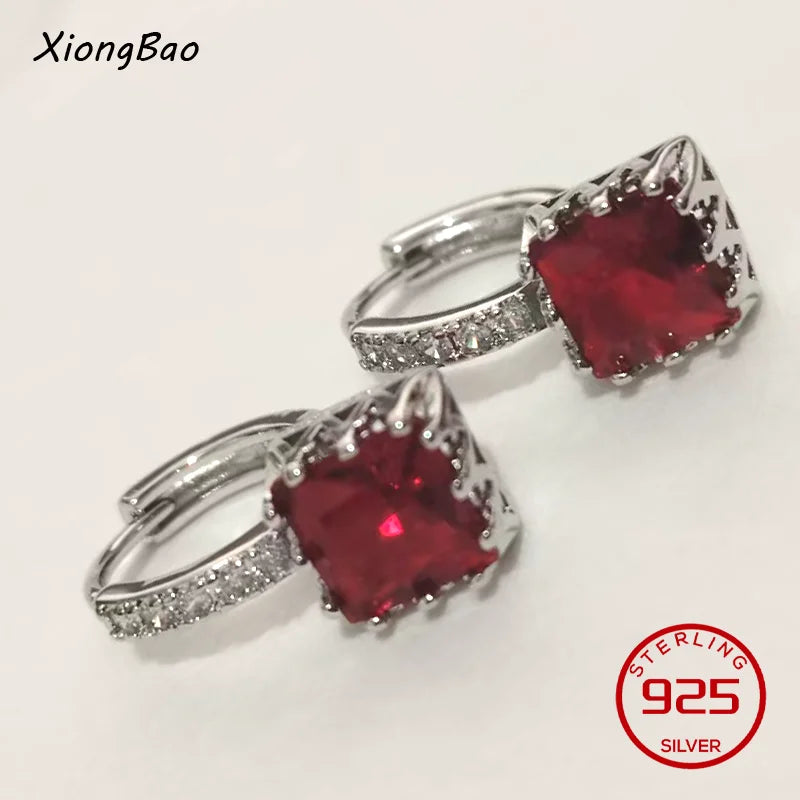 925 Sterling Silver Earrings New Women Elegant Temperament Sterling Anniversary Gift Fashion Jewelry Accessories Geometric Ears Pi-Mart