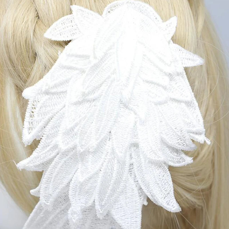 Lolita Feather Angel Wings Hair Clip Barrette Angel Wing Hairpin Lolita Anime Cosplay Hair Accessories Halloween Party Headwear Pi-Mart