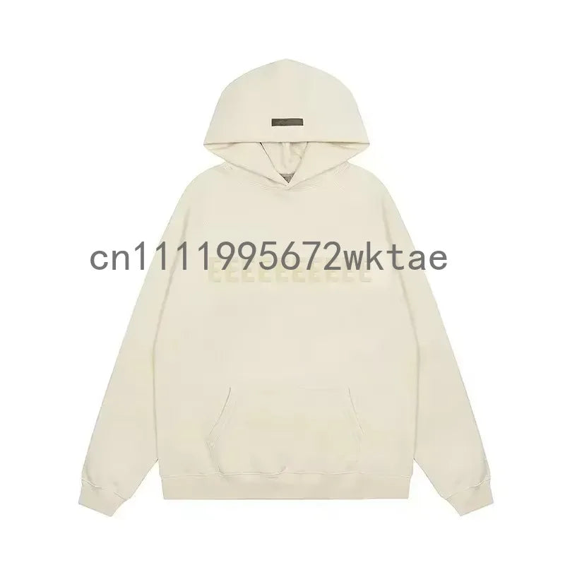 FW22 Men's Hoodies Jogging Set Luxury Design Chest Two Rows Plush Letter Hoodie Women's Loose Hoodie Fashion Unisex Pants Set LadyShow.Store