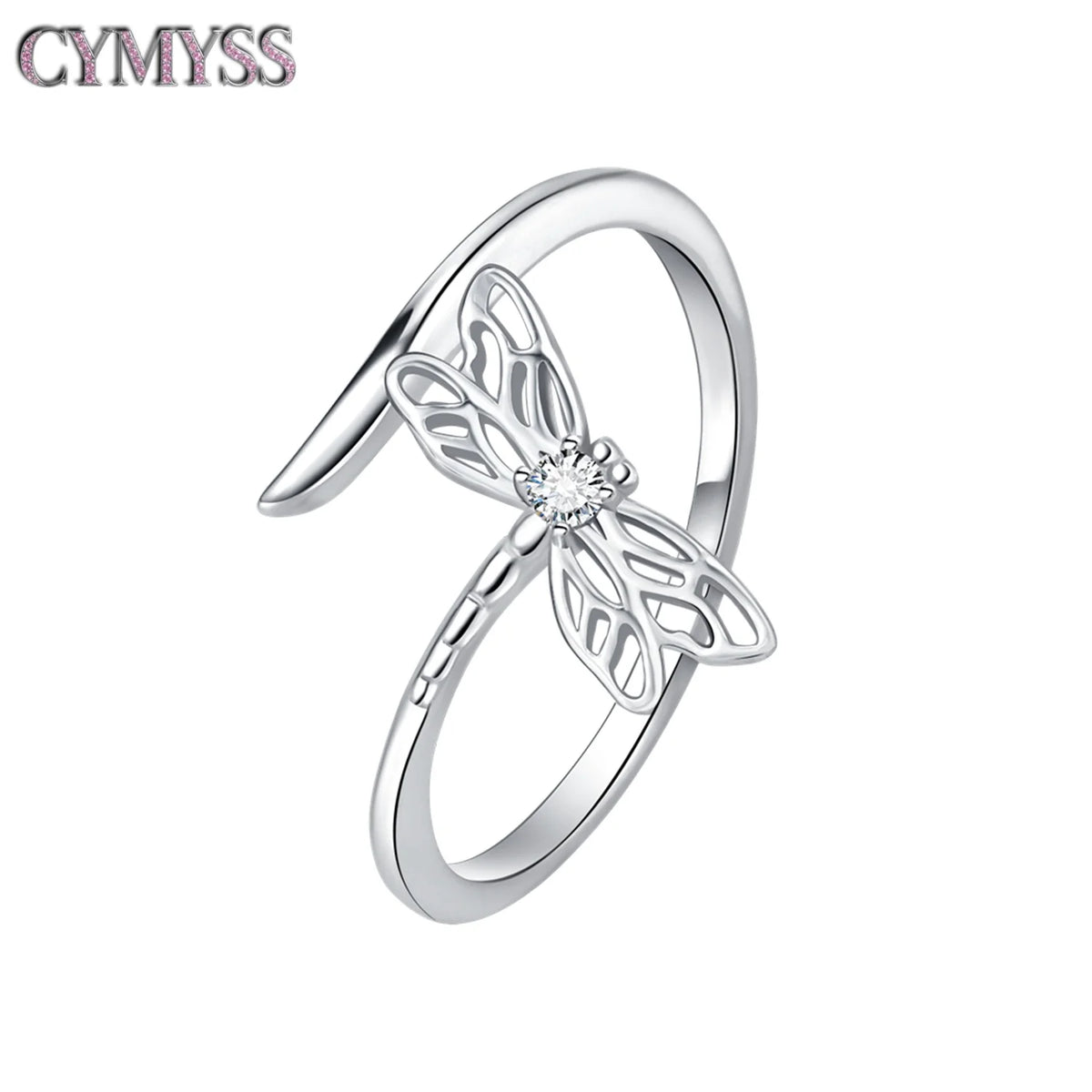 Original 925 Sterling Silver Open Ring Exquisite Panda Dolphin Adjustable Ring Original Daily Fine Jewelry Women Birthday Gifts Pi-Mart