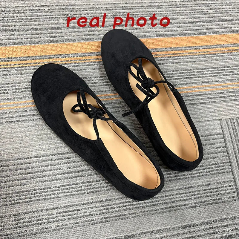 Fashion Butterfly-Knot  Women Flats With Shoes Casual Female Soft Footwear Round Toe Ladies Flats Slip On Shoes Pi-Mart