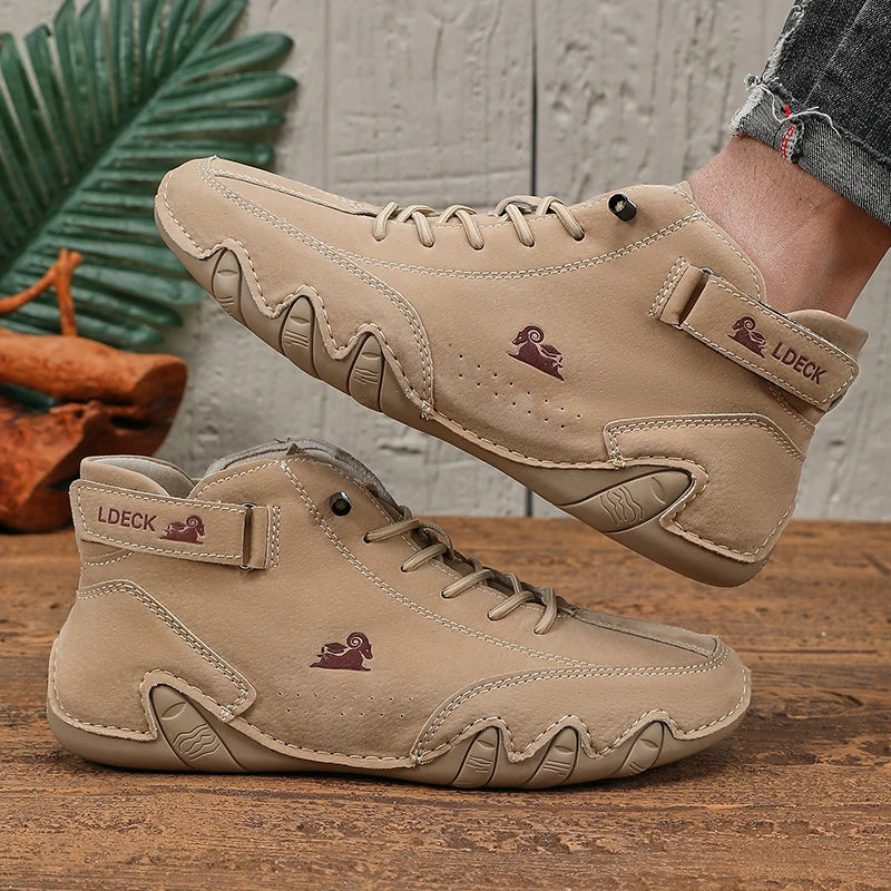 Mens Shoes Original Sneakers Shoes Men's High Top Ankle Boots Breathable and Comfortable Soft Sole Luxury Fashion Men's Shoes Pi-Mart