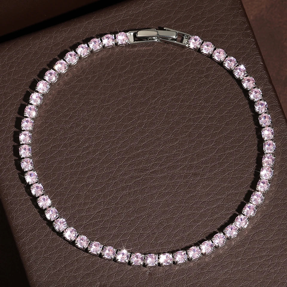 Fashion Zirconia Tennis Bracelet For Women Crystal Charm Designer Tennis Thin Chain Bracelet On Hand Wedding Jewelry Pi-Mart