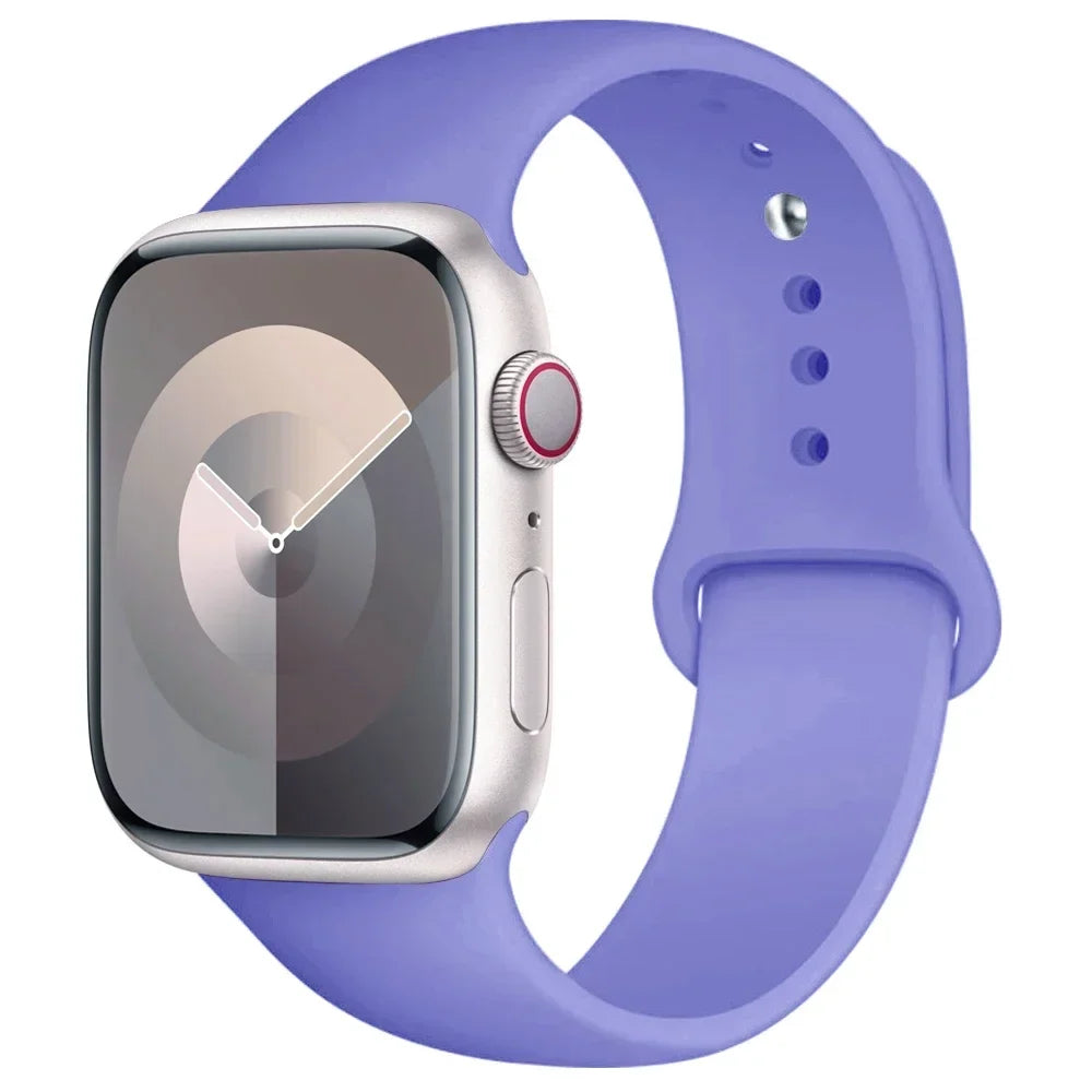 Silicone Band For Apple Watch strap 44mm 45mm 40mm 41mm 42-38mm 45 mm sport bracelet iwatch series 8 7 6 5 4 3 SE 9 Ultra 2 49mm LadyShow.Store