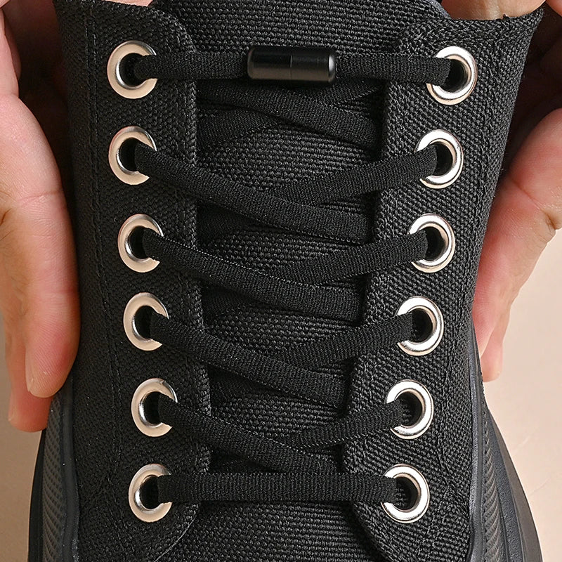 Elastic No Tie Shoelaces Semicircle Shoe Laces For Kids and Adult Sneakers Shoelace Quick Lazy Metal Lock Laces Shoe Strings Pi-Mart