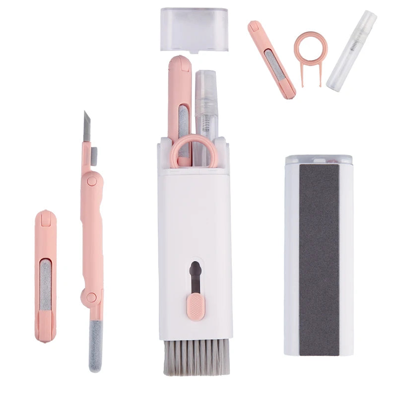 7 in 1 Computer Keyboard Cleaner Brush Kit Earphone Cleaning Pen For Headset Keyboard Cleaning Tools Cleaner Keycap Puller Kit Pi-Mart
