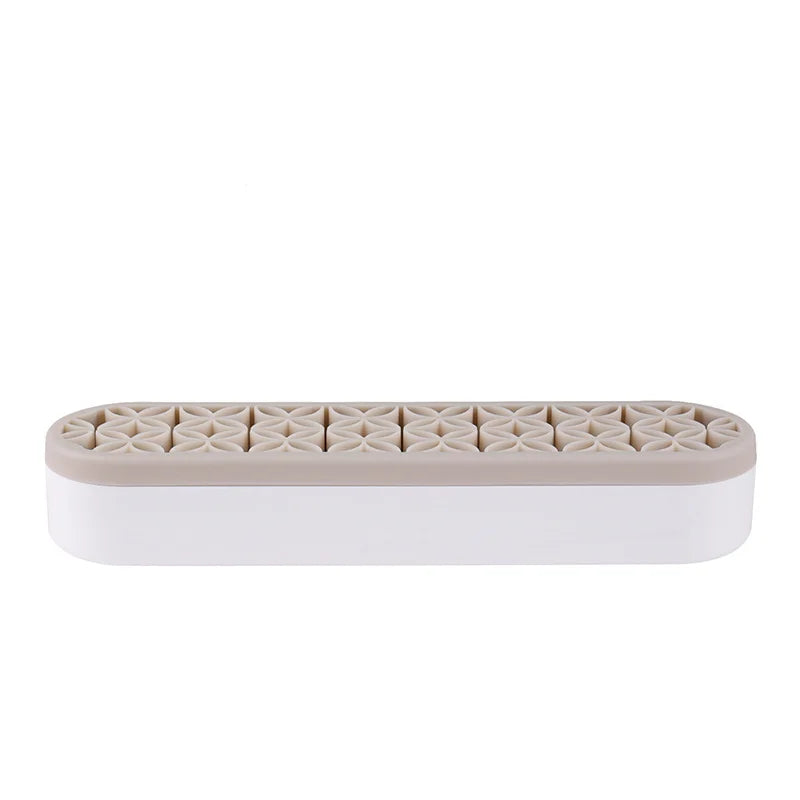 Silicon Nail Brush Makeup Brush Display Stand Rack Storage Case Brush Drying Shelf Brush Holder Make UP Holder Organizer Tri Light Beauty
