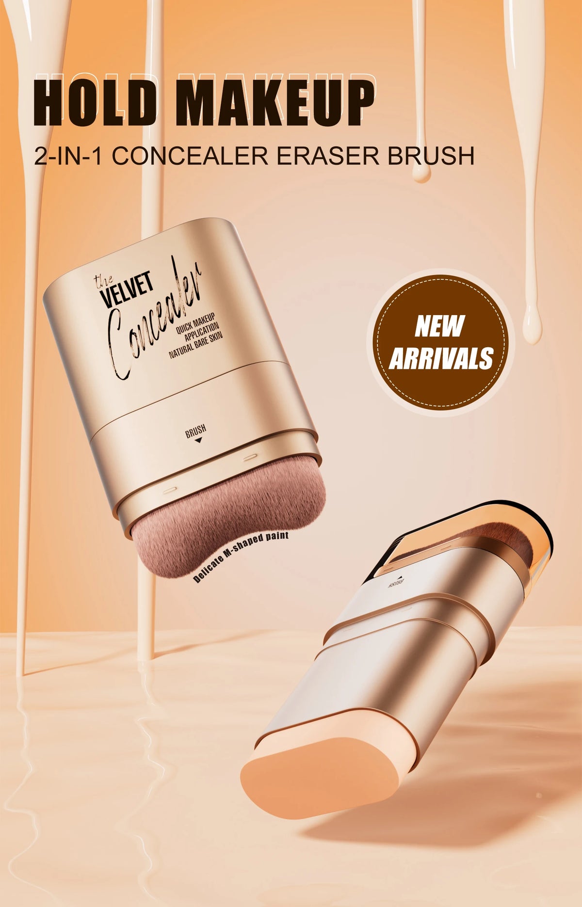 Face Foundation Contour Stick Long-wear Lightweight Brighten Stick Face Concealer Blemish Contouring Beauty Makeup Pi-Mart