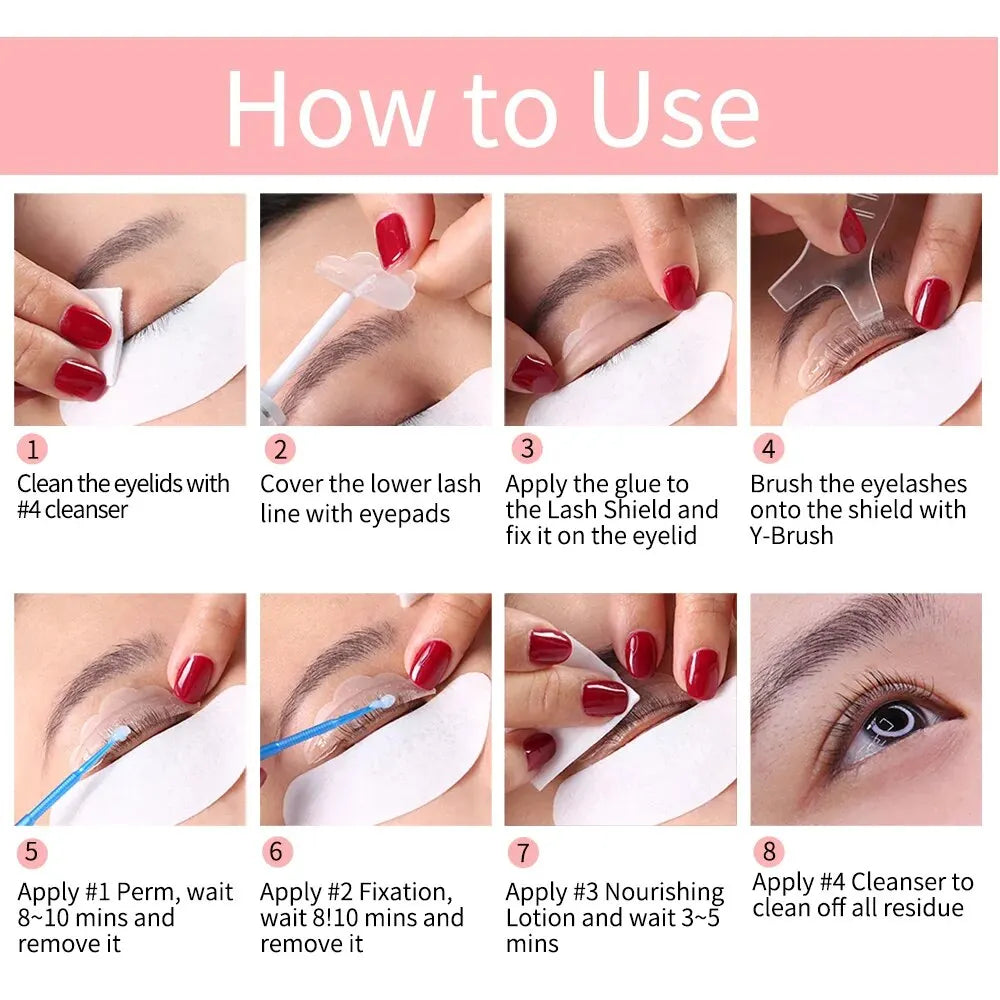 ICONSIGN Upgrade Version Lash Lift Kit Lifting Eyelashes Lasting 6-8 Weeks Calia Perm Eyelash Enhancer Makeup Tools Pi-Mart