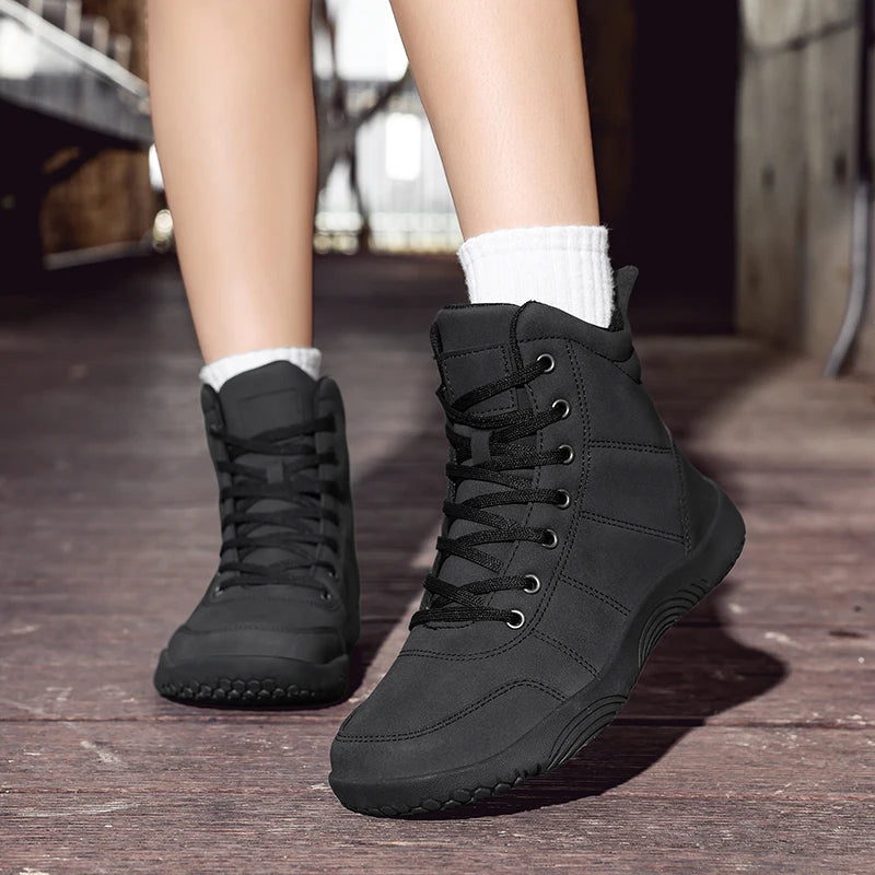 2026 New Unisex Sports Shoes Lightweight And Non Slip Walking Shoes Comfortable High Top Solid Color High-Quality Hiking Shoes Pi-Mart
