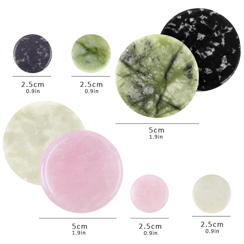Glue Pallet Eyelashes Extensions Pink Green Jade Stone Reusable False Eye Lashes Adhesive Pallet Pad Holder Makeup Accessories Pi-Mart