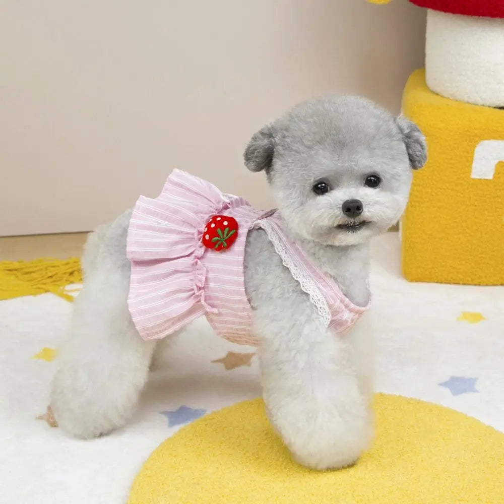 Pet Supplies Cute Dog Dress Breathable Thin Design Cat Princess Skirt Soft Pet Summer Clothes Kittens Pi-Mart