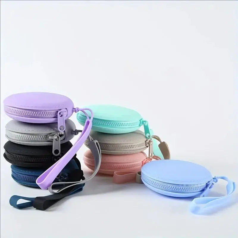 1Pc Silicone Pet Treat Pouch Portable Travel Training Bag Round Silicone Snack Bag for Dogs and Cats Pet Accessories Pi-Mart