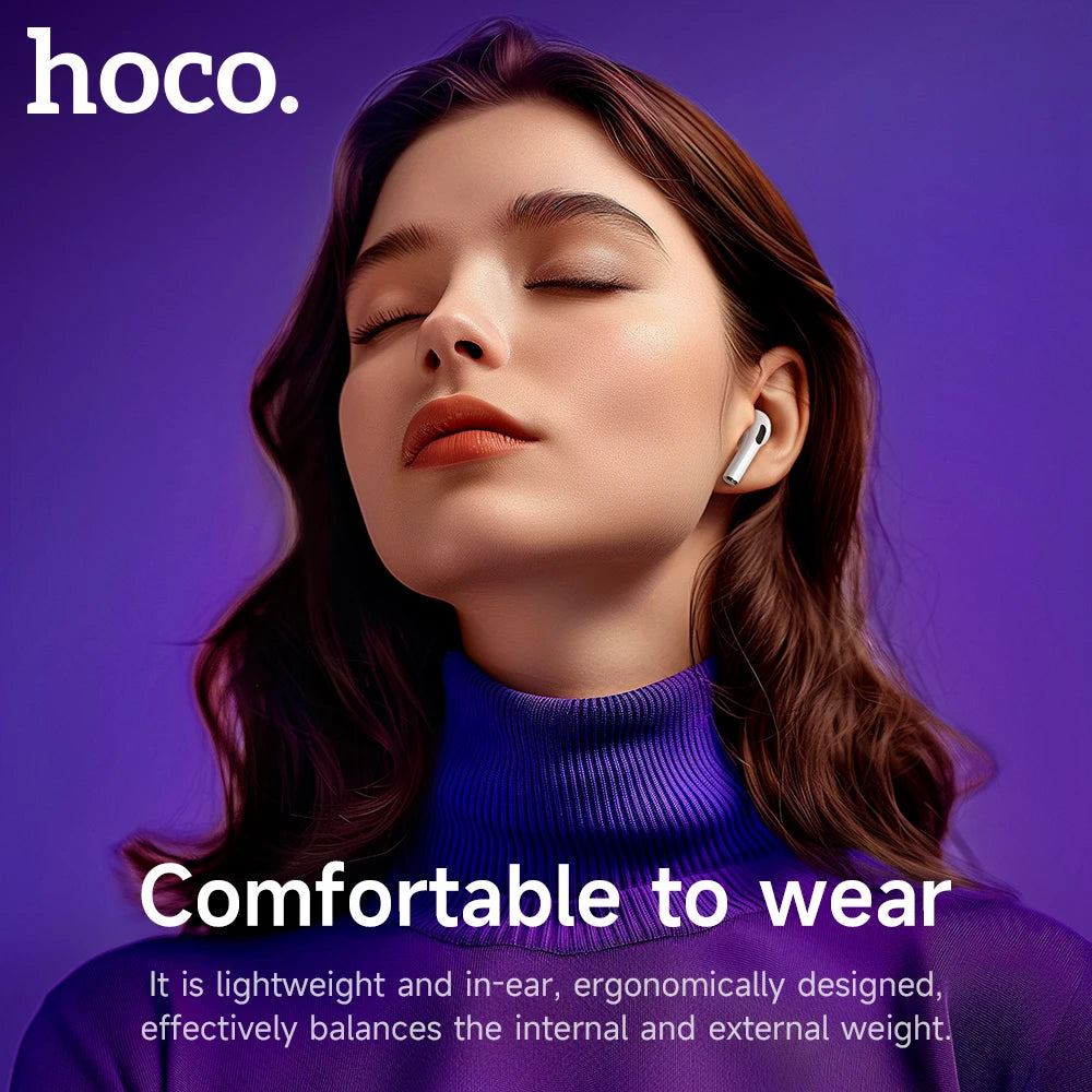 HOCO EW72 Wirelss Bluetooth 5.4 ANC Noise Reduction Earphone With LED Full Touch Smart Screen Charging Box Music Sports Earbuds Pi-Mart